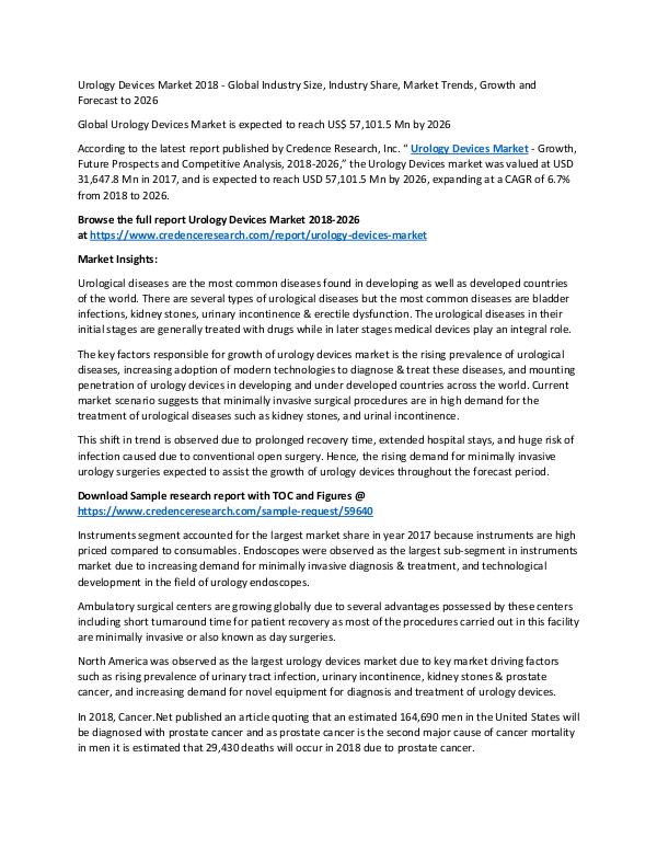 Wireless Display Market to Grow at 11.5% CAGR between 2018 and 2026 Urology Devices Market 2019