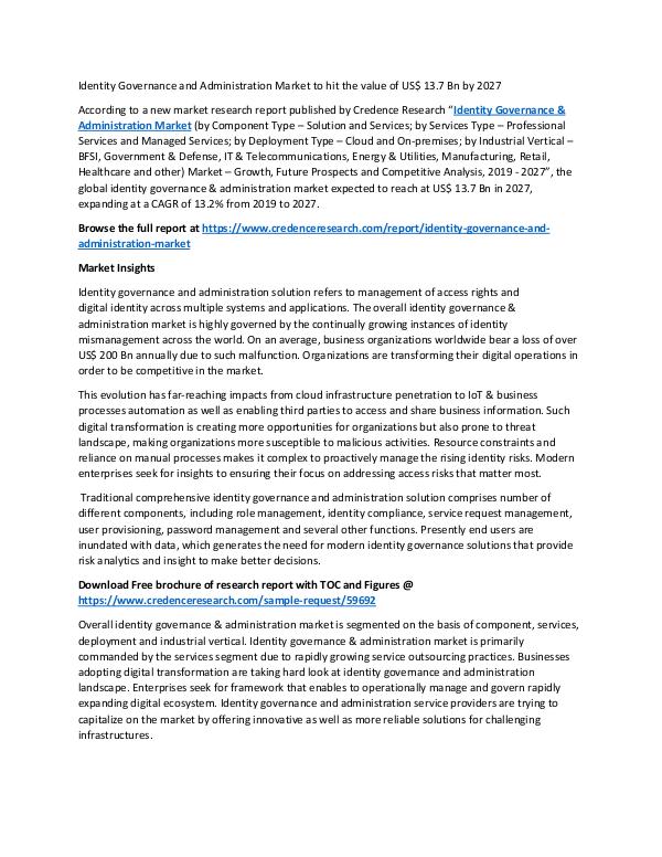 Veterinary Equipment and Disposables Market Expected to Reach US$ 2,3 Identity Governance & Administration Market