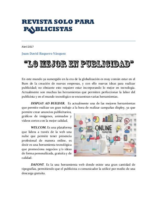 REVISTA SOLO PARA PUBLICISTAS 1