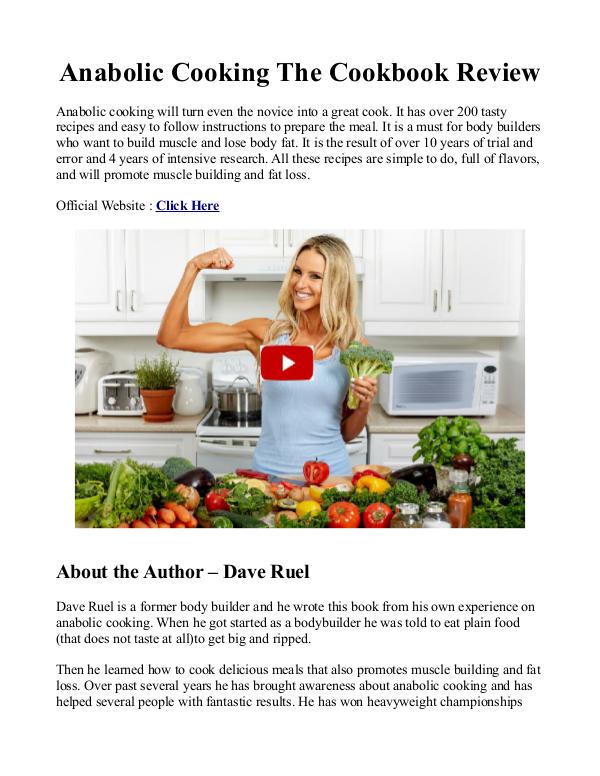 Anabolic Cooking PDF / CookBook Is Dave Ruel eBook Free Download?