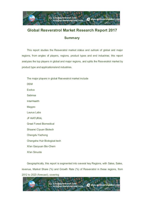 Global Resveratrol Market Research Report 2017