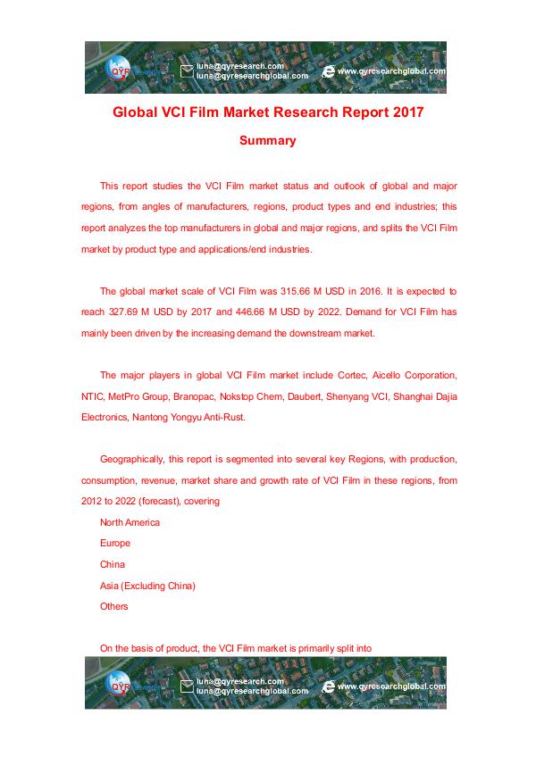 Global VCI Film Market Research Report 2017