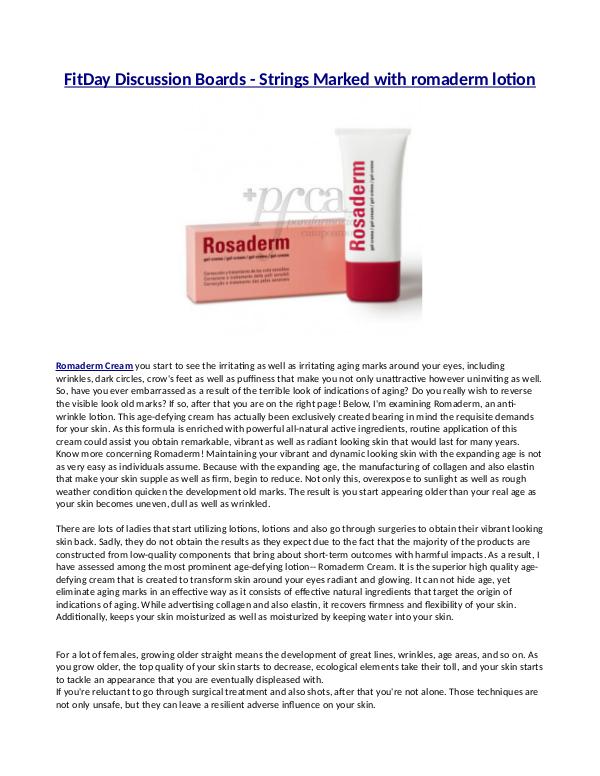 Romaderm Cream Romaderm Cream