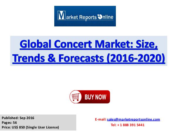 Concert Market Global Analysis 2017 Global Concert Market Size, Trends & Forecasts (20