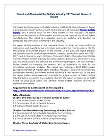 Nickel Sulfate Market Growth Analysis and Forecasts To 2022