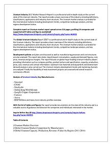 Uranium Industry 2017 Market Research Report