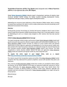 World Silicon Nanowires (SiNWs) Market Research Report 2017
