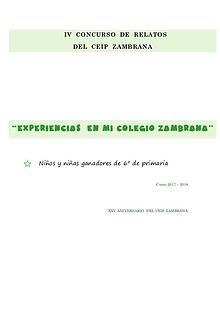 Relatos de 6º del CEIP Zambrana