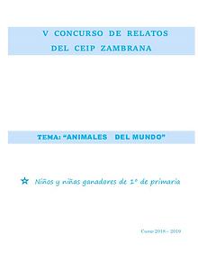 Ganadores   de  1º   del concurso de Cuentos CEIP  Zambrana