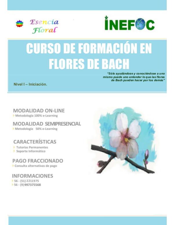 CURSO DE FLORES BACH NIVEL 1 FOLLETO FLORES BACH INICIACION