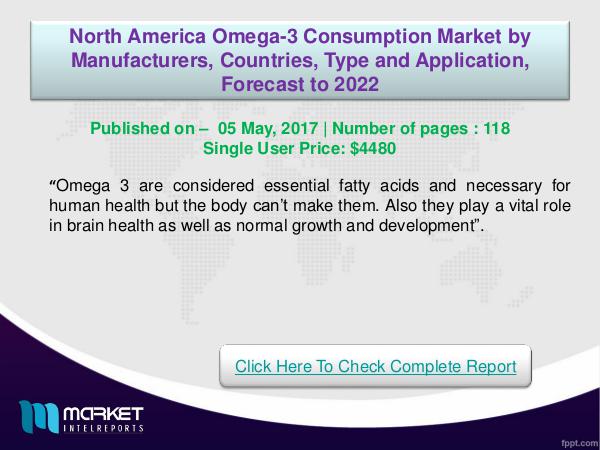 North American Omega-3 Consumption Market 2022