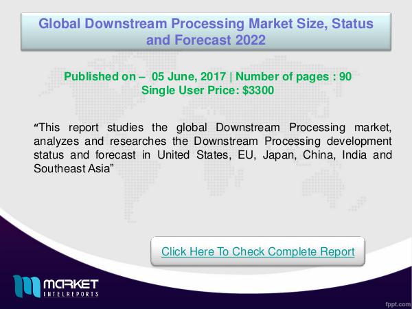 Global Downstream Processing Market Overview