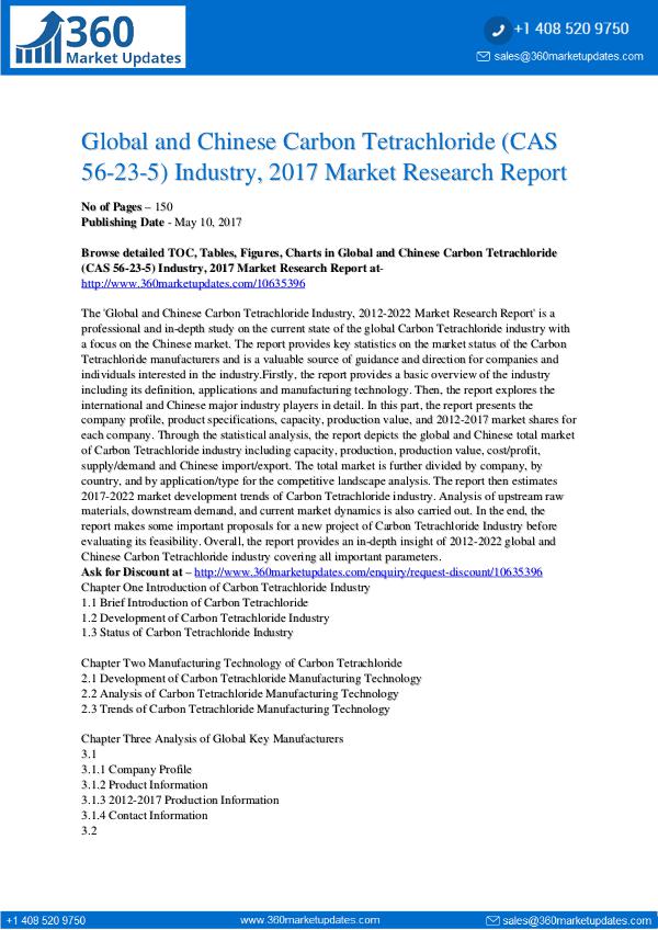 Report- Carbon-Tetrachloride-CAS-56-23-5-Industry-2017-Mar