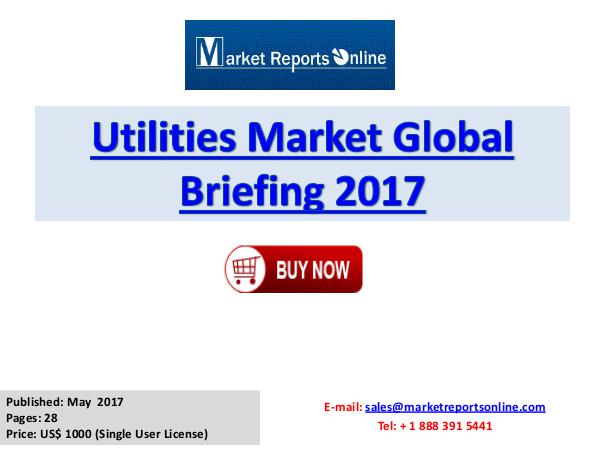 Global Utilities Industry Report 2017 Services Utilities Industry Insights Report 2017