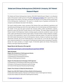 Global and Chinese Anthraquinone (CAS 84-65-1) Industry, 2017