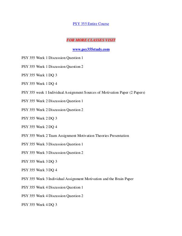 My first Magazine PSY 355 STUDY Exciting Results - psy355study.com PSY 355 STUDY