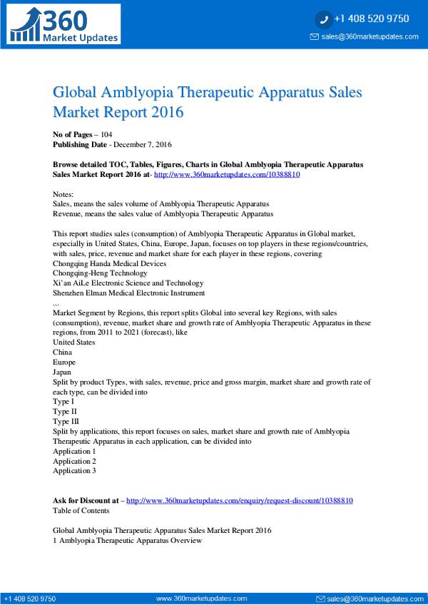 Bev Global-Amblyopia-Therapeutic-Apparatus-Sales-Marke