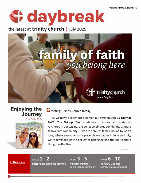 Daybreak | The Latest Happenings at Trinity July 2025