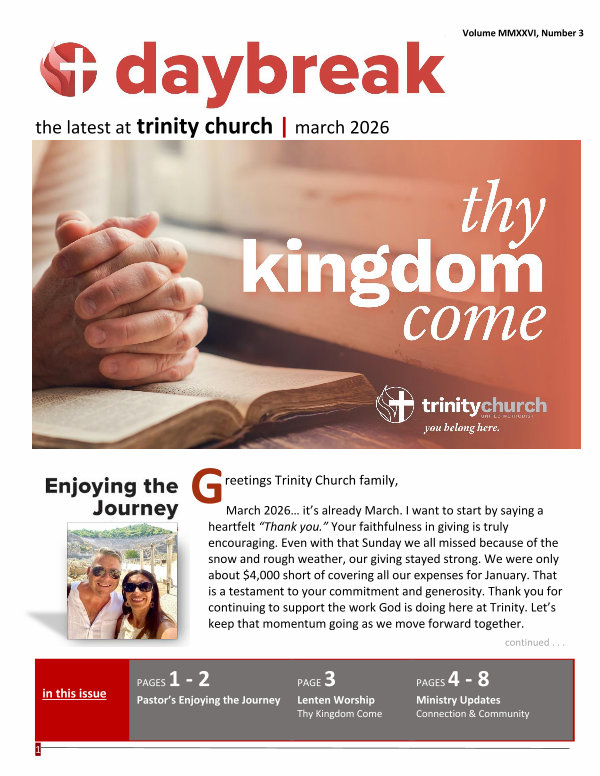 DAYBREAK | The Latest Happenings at Trinity March 2026