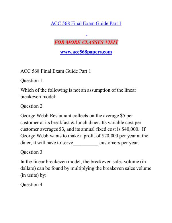 ACC 568 PAPERS Expert Level - acc568papers.com ACC 568 PAPERS Expert Level - acc568papers.com