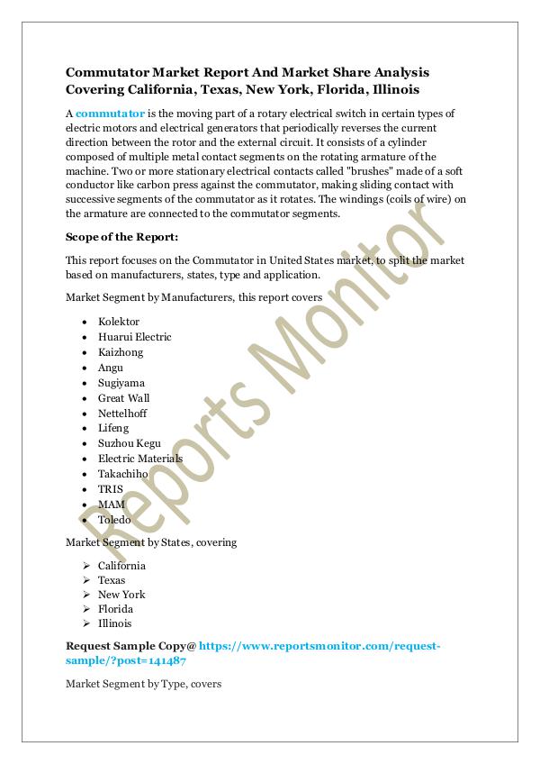 Machinery and Equipments Commutator Market Report And Market Share Analysis