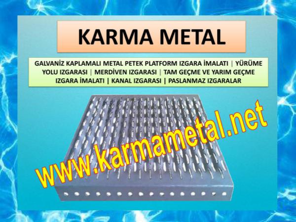 KARMA METAL galvanizli metal platform petek izgaralari metal izgara platformlu petek izgara