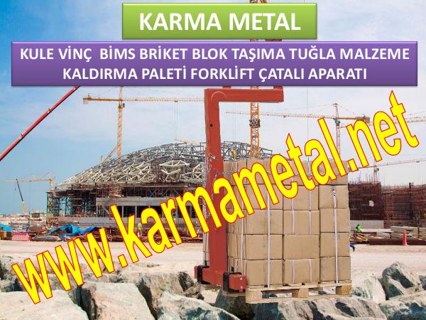 KARMA METAL-Kule vinc forklift yuk tasima paleti imalati kule vinc forklift paleti