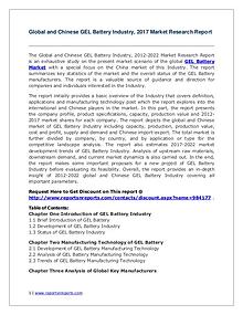 GEL Battery Global and Chinese Analysis for 2012-2022