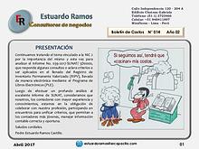 Boletín de costos ER 014 del CPC. Estuardo Ramos