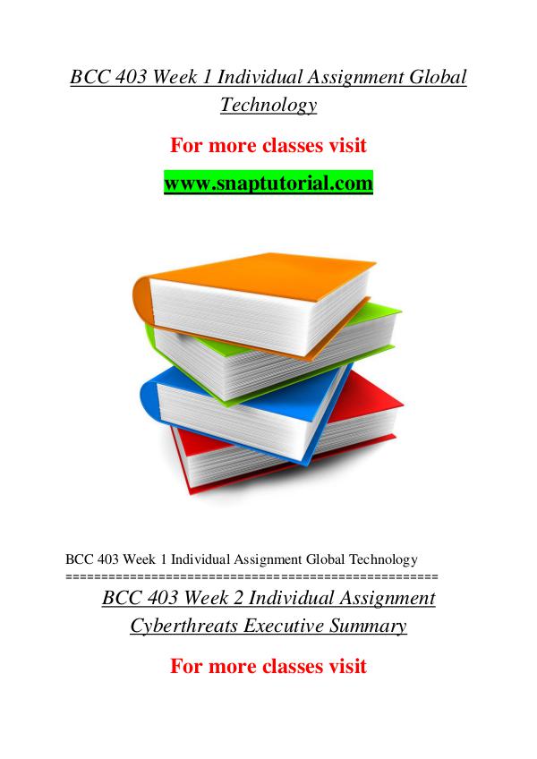 BCC 403 help A Guide to career/Snaptutorial BCC 403 help A Guide to career/Snaptutorial