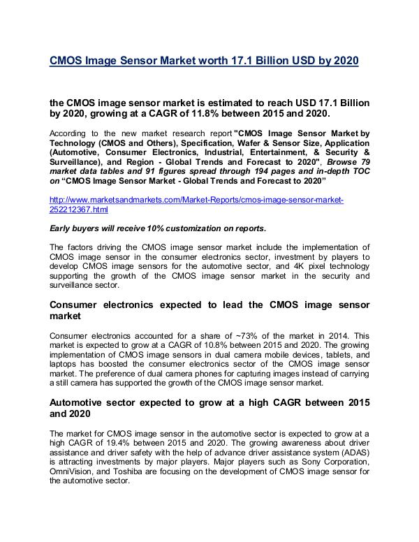 CMOS Image Sensor Market