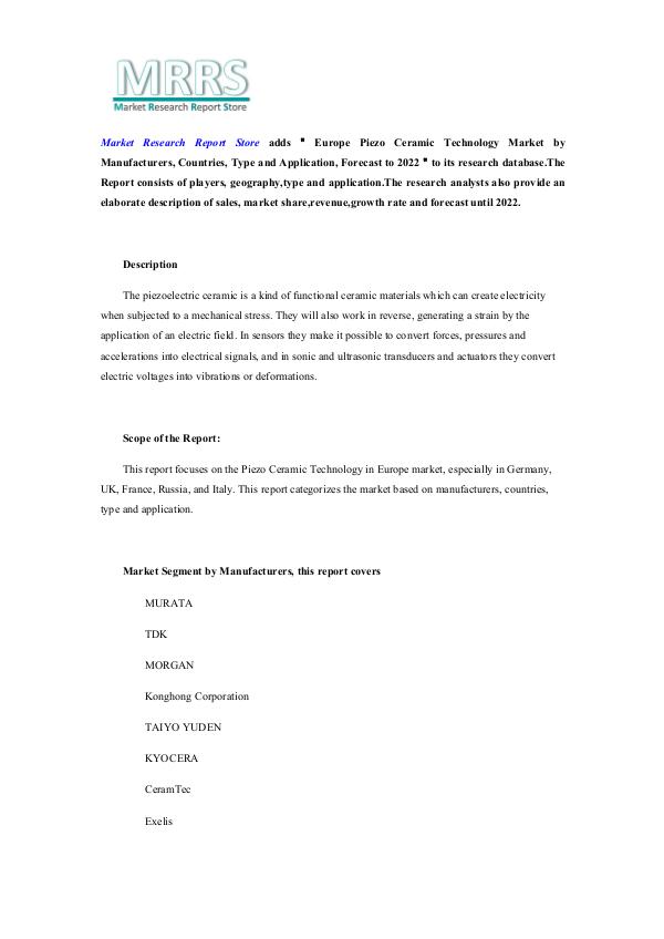 Europe Piezo Ceramic Technology Market by Manufact