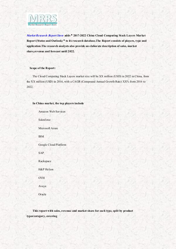 Market Research Report Store Cloud Computing Stack Layers
