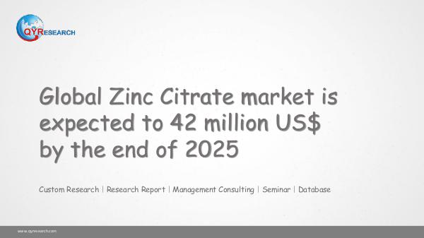 QYR Market Research Global Zinc Citrate market research