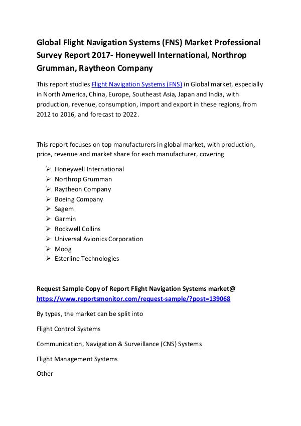 Global Flight Navigation Systems (FNS) Market Repo