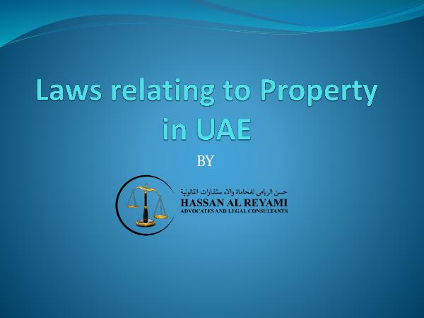 Laws relating to Property in UAE