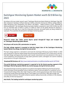 Switchgear Monitoring System Market worth $2.0 Billion by 2023