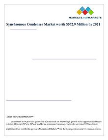 Synchronous Condenser Market worth $572.9 Million by 2021