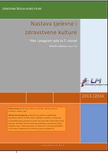 Plan i program rada za 7. razred