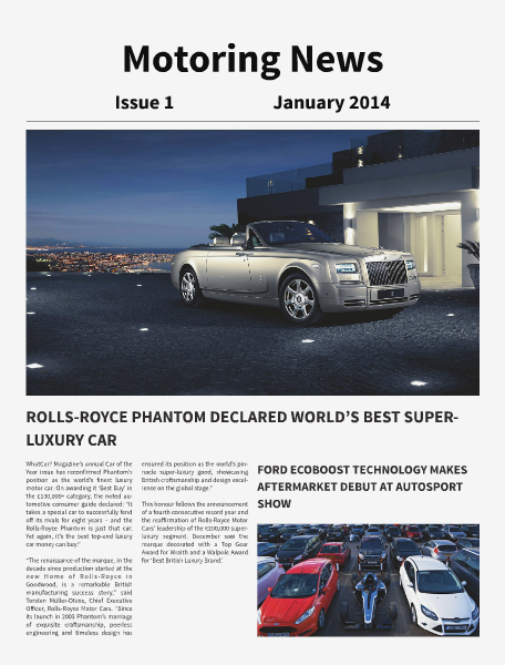 Motoring News Issue January 2014 Issue 1 Jan 2014