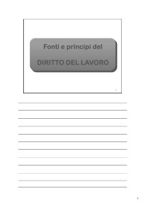 - Fonti e principi del Diritto del Lavoro