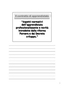 - Apprendistato professionalizzante