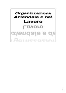 - Organizzazione Aziendale. Storia  Definizioni