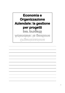 Lezioni di Economia Aziendale - Economia Aziendale e Organizzazione del Lavoro