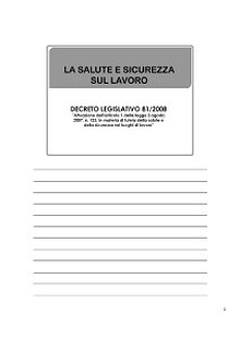 Lezioni di Sicurezza sul Lavoro