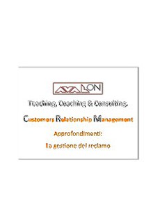 CRM - Approfondimenti - La gestione del Reclamo