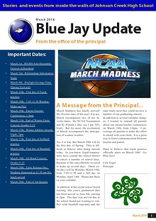 Johnson Creek High/Middle School Newsletter