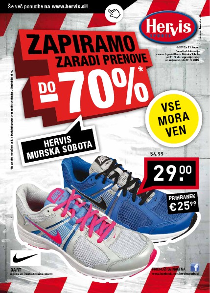 Hervis Murska Sobota: Do -70% ceneje!