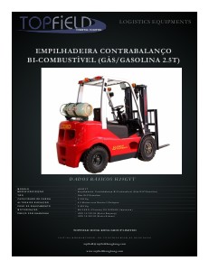 Empilhadeiras e Equipamentos de Logística EMPILHADEIRA BI COMBUSTÍVEL 2.5T