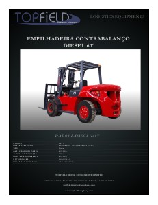 EMPILHADEIRAS CONTRABALANÇO DIESEL 6T